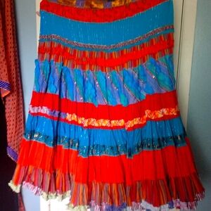 Sandy Starkman Tiered Multicolor Peasant Skirt -2x- new-tags removed